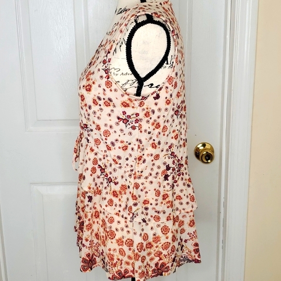 Style & Co floral ruffle top small - Picture 5 of 9